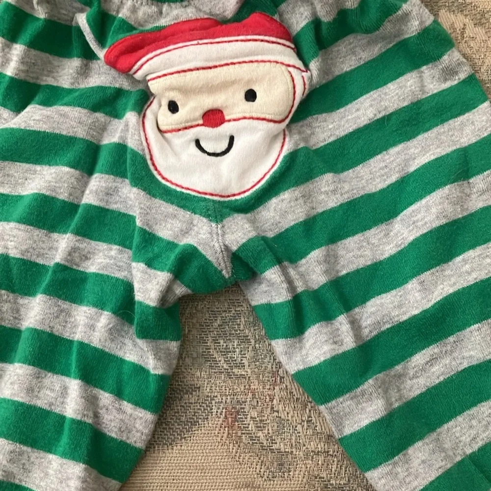 Carters Santa sleep bottoms 6 month size